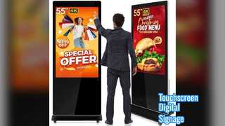 Segnaletica digitale touchscreen da 75 pollici per la vendita al dettaglio