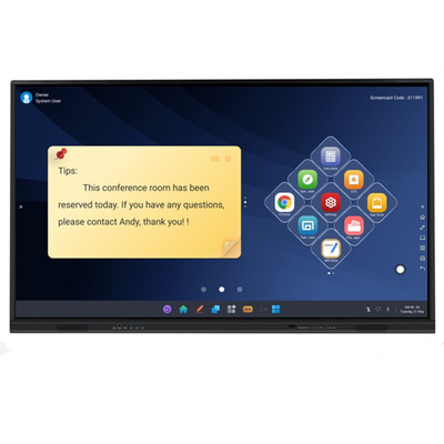 Display touch touch interattivo da 86 pollici 4K Smart Board per scuole e aziende