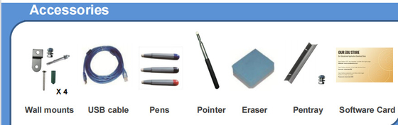 Bordo astuto elettronico di multi tocco infrarosso di dimensione dell'OEM con il Touch Pen del software didattico