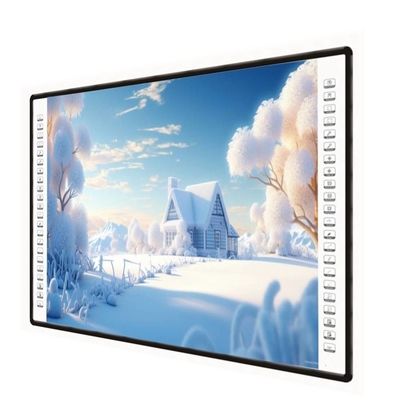 Interactive Projector Board 4K 82 85 102 Inch Side Bar 10 Touch Points USB PC Pen Finger Writing White Board Per le scuole