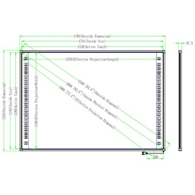 85 pollici Tavola Interattiva 10 Punti Punti di Tocco Per Incontro Formazione Scuola Insegnamento