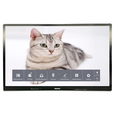 LCD Smart Board Touch 65 pollici 4K 3840*2160 Monitor di vetro temperato anti-abbagliamento Nessun sistema per TV Scuola centro commerciale