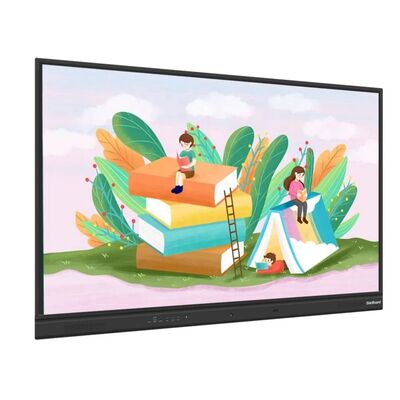 65 75 86 pollici 4K Ultra HD Windows OS Smart Board Display LCD montato a muro con supporto mobile