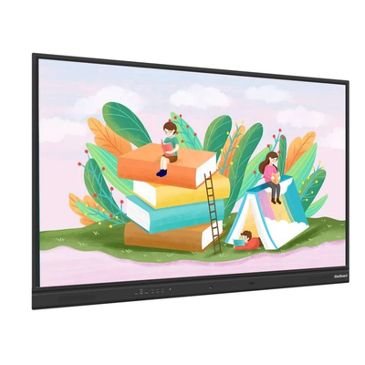 65 75 86 pollici 4K Ultra HD Windows OS Smart Board Display LCD montato a muro con supporto mobile
