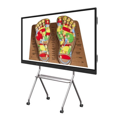 Interattiva 4K Ultra HD LCD Smart Board Windows OS 10/11 Pro Montabile a muro Vetro temperato Installato altoparlanti touch