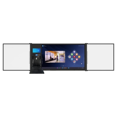 Display interattivo a pannello piatto da 75 pollici Android Windows All In One con 20 punti di contatto Fotocamera da 13 MP e visualizzatore da 6 Mic