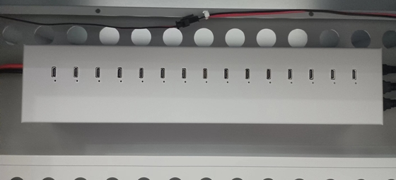 Carica a corrente alternata Carica a corrente continua e USB Tipo-A Tipo-C Cassaforte di archiviazione iPad Cassa di ricarica con ruote