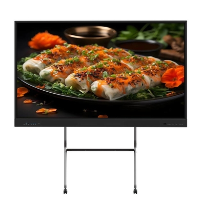 Iboard EDLA Google Certified 65 pollici 75 pollici Smart 20 Touch Monitor TV con USB VGA TYPE-C per riunioni a domicilio nelle aule scolastiche