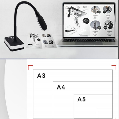 Visualizzatore USB 2.0 Scanner della fotocamera per documenti A3 A4 A5