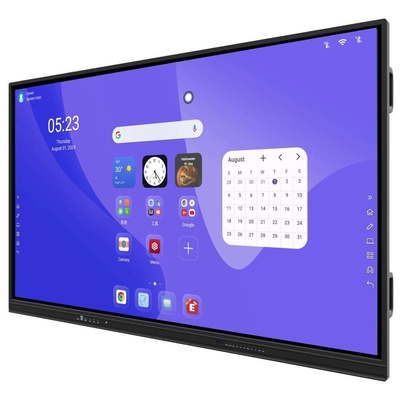 Display interattivo a pannello piatto, dimensioni: 55'/65'/75'/86', telaio in alluminio ((rivestimento di verniciatura o superficie metallica), rivestimento in acciaio, vetro temperato, transizione digitale per aule e sale riunioni