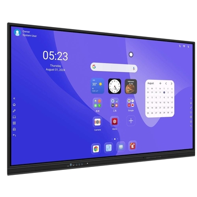 Interactive Flat Panel Android 14 8+128G 50 touch points whiteboard software linguaggio OEM per la riunione di educazione scolastica
