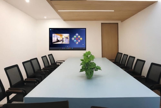Display interattivo a pannello piatto, dimensioni: 55'/65'/75'/86', telaio in alluminio ((rivestimento di verniciatura o superficie metallica), rivestimento in acciaio, vetro temperato, transizione digitale per aule e sale riunioni
