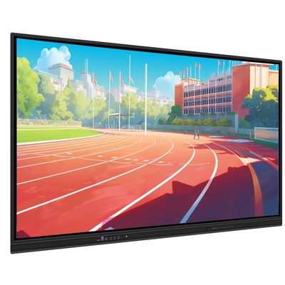 Display interattivo a pannello piatto, dimensioni: 55'/65'/75'/86', telaio in alluminio ((rivestimento di verniciatura o superficie metallica), rivestimento in acciaio, vetro temperato, transizione digitale per aule e sale riunioni