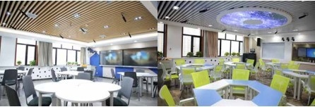 Display interattivo a pannello piatto con risoluzione 4K e alimentazione a corrente alternata per lezioni
