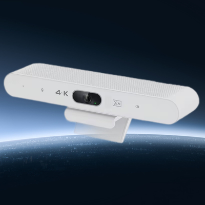 Nero Bianco Facile installazione 4K Webcam Video Conference Camera Usb AI Auto Tracking 2160p Webcam Tracking con altoparlante Audio della sala conferenze