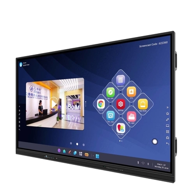 110 pollici LED lavagna interattiva Android OPS tutto in un altoparlante Wifi BT 50 punti Laptop strumento didattico software per ufficio università bambini delle scuole superiori Zoom Meeting
