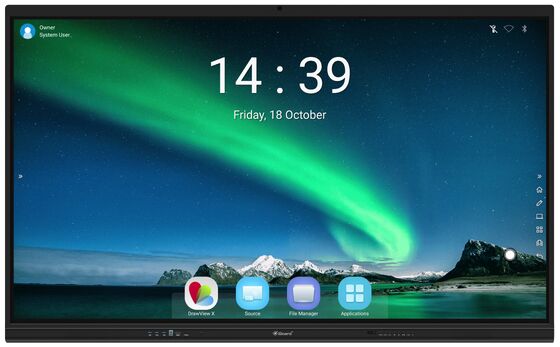 Pannello Interattivo Flat 4K con 20 Punti Touch e Android, Smart Board per Aule e Sale Conferenze