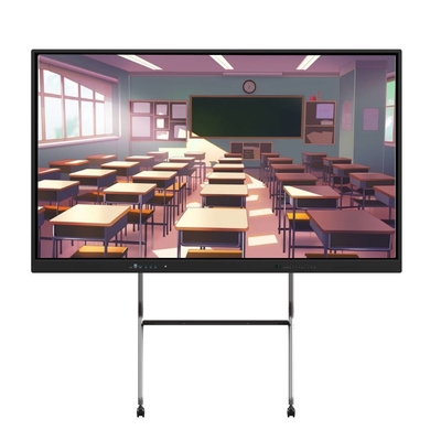 4K 65 75 86 98 110 pollici pannello temperato anti abbagliamento Interattivo Smart Whiteboard IR Monitor Super Slim Frame computer monitor per riunioni scolastiche evento di formazione