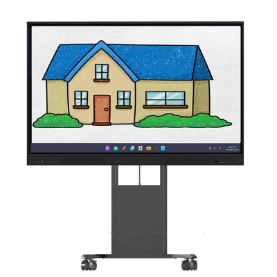 4K risoluzione Interattivo pannello piatto 350 luminosità Alta luminosità E 15W * 2 altoparlanti Android 13 Interattivo lavagna per l'istruzione scolastica e riunione