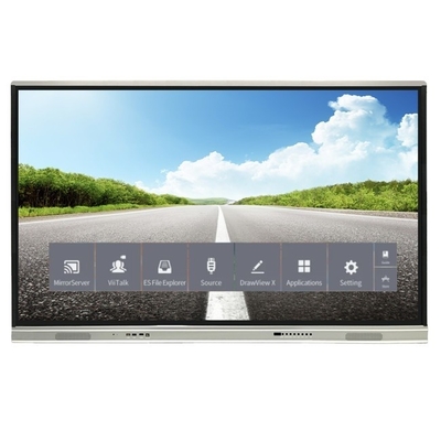 Migliora la tua esperienza di conferenza con la nostra fotocamera integrata HD QLED Android 13 per conferenze opzionali Display interattivo a pannello piatto