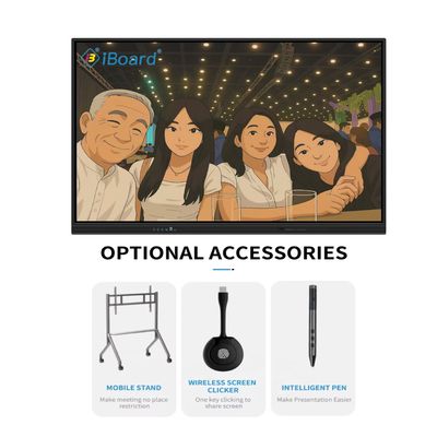 55 65 75 86 98 pollici 4K LCD Interattivo Tavola bianca Touch Panel Smart Screen Classroom Tavola elettronica digitale Tavola intelligente per l'insegnamento