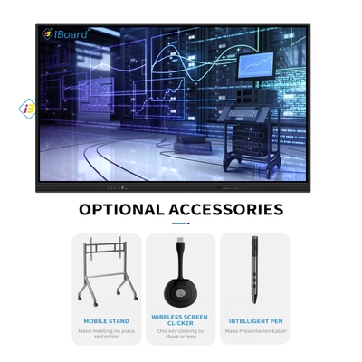 65 75 86 98 pollici 4K LCD Interattivo Tavola bianca Touch Panel Smart Classroom Tavola elettronica digitale Tavola intelligente per l'insegnamento
