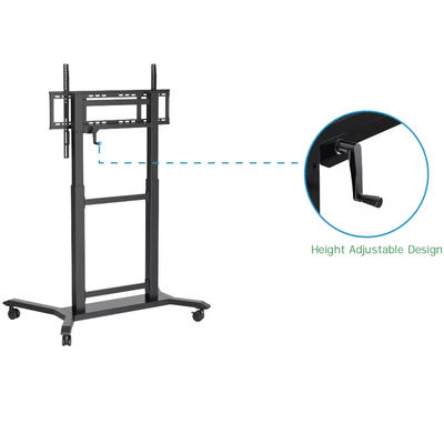 IBoard Altezza regolabile 42"-86" Trolley Multi Mobile TV Cart per pannello piatto interattivo Smart Whiteboard VESA 100*100-800*600mm