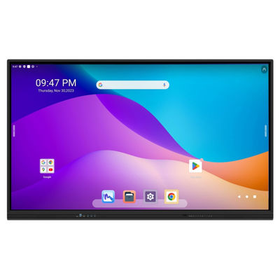 86 pollici Google EDLA Certified Interactive Smart Panel. Android 13 con sistema di godimento integrato. Slot OPS. Fotocamera opzionale e supporto mobile.