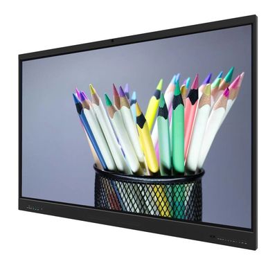 LCD Smart Board 75 Inch IFP Android 14 8+128G Camera Mic Speaker Sensore di luce Wifi Infrarossi 50 punti di contatto per la scuola Insegnamento online Ufficio Zoom Team Meeting
