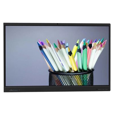 LCD Smart Board 75 Inch IFP Android 14 8+128G Camera Mic Speaker Sensore di luce Wifi Infrarossi 50 punti di contatto per la scuola Insegnamento online Ufficio Zoom Team Meeting