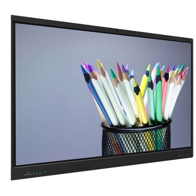 LCD Smart Board 75 Inch IFP Android 14 8+128G Camera Mic Speaker Sensore di luce Wifi Infrarossi 50 punti di contatto per la scuola Insegnamento online Ufficio Zoom Team Meeting