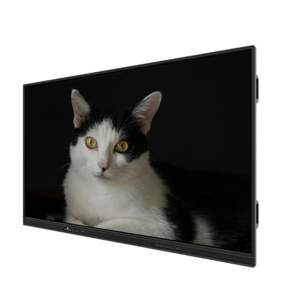 Pannello piatto interattivo 4K da 98 pollici Android 14 8+128gb Schermo tattile intelligente digitale Android OPS Supporto mobile opzionale per aule e riunioni