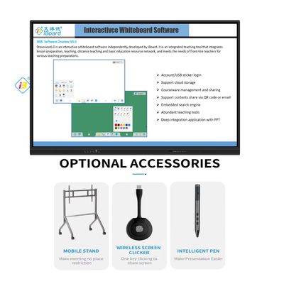 Google EDLA Certified Interactive Flat Panel Display AI Function Smart Screen Monitor touch screen da 75 pollici