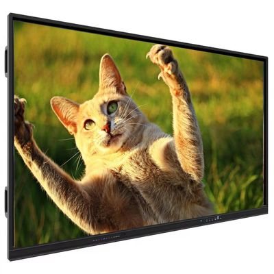 Pannello piatto interattivo da 65 pollici con touchscreen a infrarossi e 3 GB di RAM