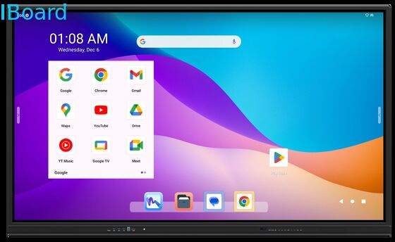 Tabella bianca interattiva certificata Google EDLA da 86 pollici con CPU a 8 core per classe e conferenze