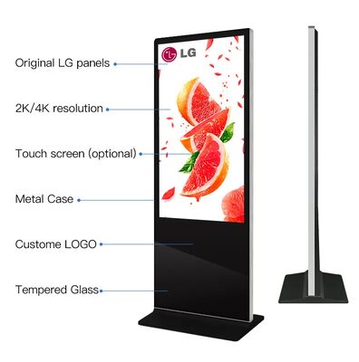 Segnaletica digitale LCD pronta per la spedizione con risoluzione 3840*2160, luminosità 500 Nits e funzione SDK per pubblicità indoor e outdoor