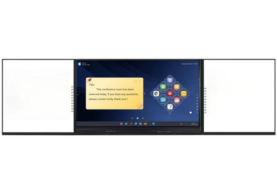 Pannello piatto interattivo 4K Ultra HD con 20 punti di contatto e altoparlanti integrati per l'istruzione