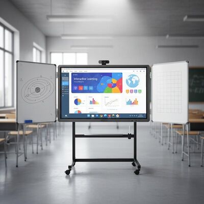 IBoard 4K 75 pollici Interactive Flat Panel con PC Android e schede pieghevoli per l'istruzione