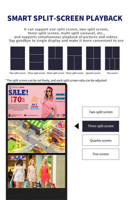 Segnaletica digitale basata su sistema Android con schermo tattile a infrarossi che fornisce soluzioni di visualizzazione interattiva e un maggiore coinvolgimento dell'utente