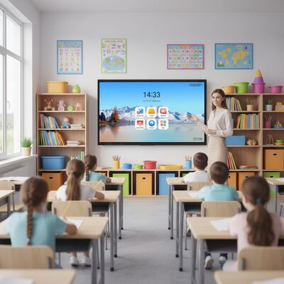 Lavagna Interattiva Multimediale con Risoluzione 4K UHD, Touch a 20 Punti e Sistema Operativo Android 10.0