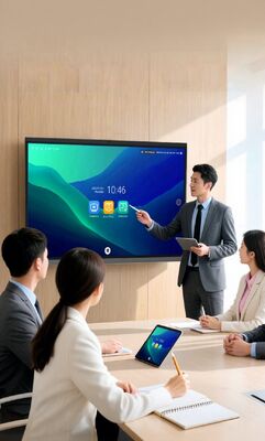 Accuratezza di posizionamento inferiore a 2 mm Interactive Flat Panel in dimensioni da 98 pollici a 110 pollici ottimizzato per una risposta tattile senza soluzione di continuità e chiarezza dell'immagine dettagliata