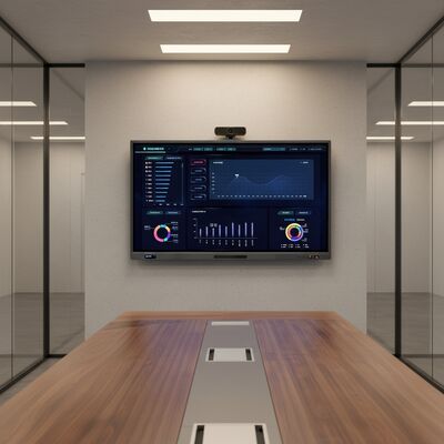 Multi Touch Screen Anti Glare Mobile Stand Lcd Digital Interactive Smart Board 55 65 75 pollici Interactive Flat Panel