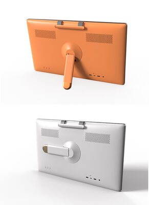 Chiosco con scanner QR integrato e touchscreen, stile alla moda, con rapporto di contrasto da 4000:1, progettato per l'interazione con il cliente