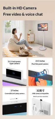 Chiosco con scanner QR integrato e touchscreen, stile alla moda, con rapporto di contrasto da 4000:1, progettato per l'interazione con il cliente