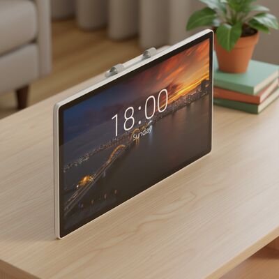 Chiosco con scanner QR integrato e touchscreen, stile alla moda, con rapporto di contrasto da 4000:1, progettato per l'interazione con il cliente