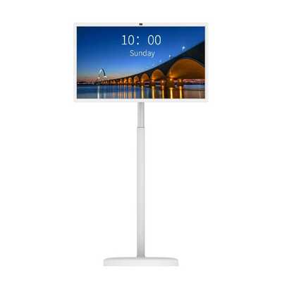 Display touch monitor mobile per riunioni video da 24,5 pollici, 8 GB di RAM, da tavolo e da pavimento