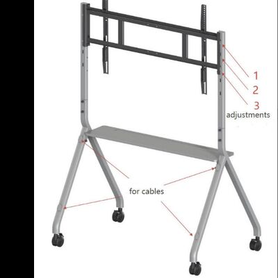 Carrello TV mobile con supporto mobile per display interattivi Smart TV adatto per dimensioni 65-86 pollici