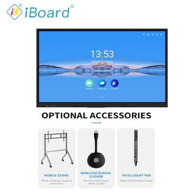 85 Inch Touch Screen Monitor Infrared Touch 4K UHD 3840*2160 Multi-Touch Interactive Flat Panel Display with AI Function Android 14 4+32G or 8+128G
