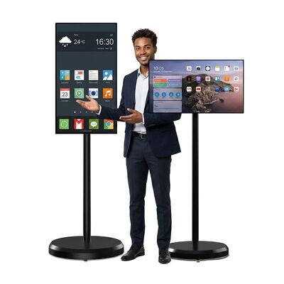 Chiosco portatile touch screen Android da 32 pollici con schermo capacitivo multi-touch per segnaletica digitale interattiva