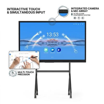 Iboard LCD Smart Board 75 pollici Interactive Touch Panel per classe con software didattico